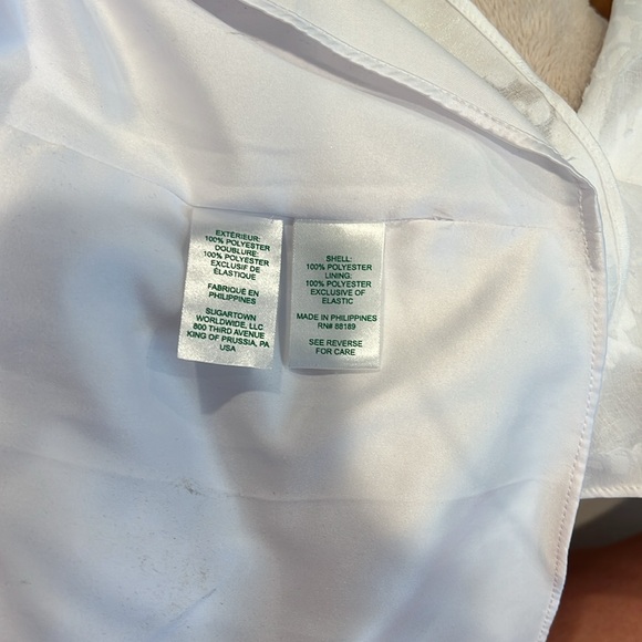 Lilly Pulitzer White Rivera Midi Dress Smocked White Tie Shoulder size Small - Picture 7 of 8